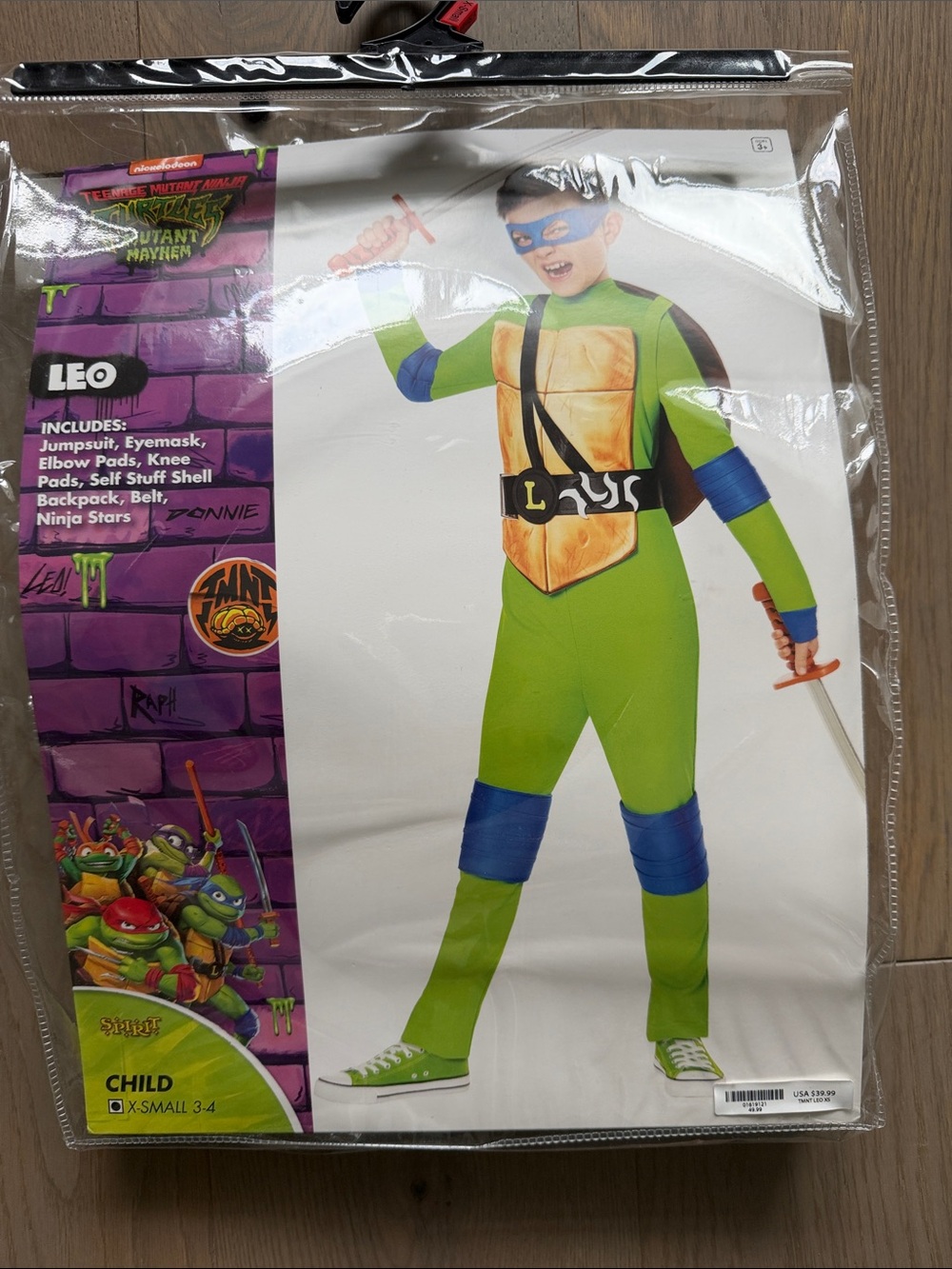 Teenage Mutant Ninja Turtles Leo Green Kids Costume